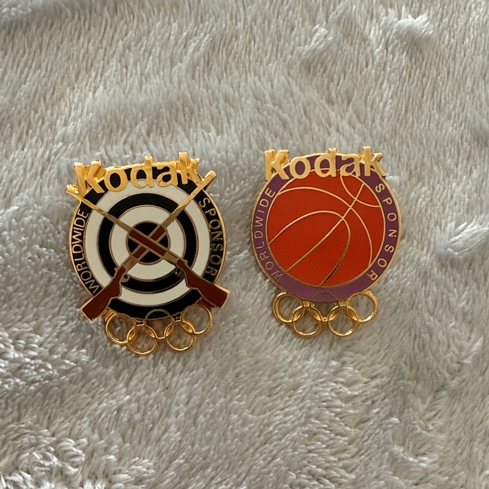 1996 Olympics Pins Atlanta Kodak shooting and basketball pins